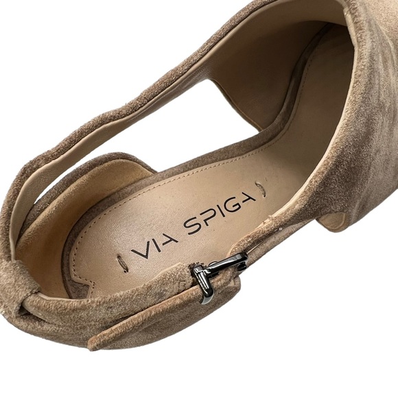 VIA SPIGA Fawn Suede Peep Toe Platform 7.5 - Picture 8 of 9